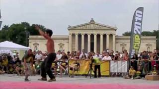 Gibbon Slackline Worldcup beim 1 Münchner Sportfestival auf dem Königsplatz am 04072010 [upl. by Crist978]