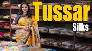 Pure Tussar Silk Sarees  Prashanti  4 Apr 2023 [upl. by Acinoda80]