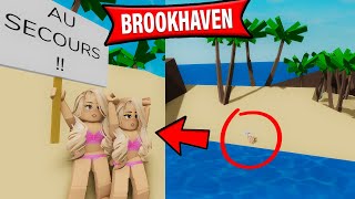 LES JUMELLES INFLUENCEUSES BLOQUÉES SUR UNE ÎLE sur BROOKHAVEN RP  ROBLOX FR [upl. by Prochora108]