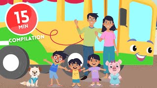 Gulong Ng Bus  MORE Nursery Rhymes amp Kids Songs 15min compilation [upl. by Boyd]