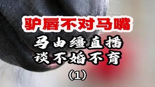 驴唇不对马嘴 马由缰直播谈不婚不育（1） [upl. by Skippie]