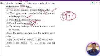 Identify the correct statements related to the androecium in the flower a The sterile stamens are [upl. by Jeno432]