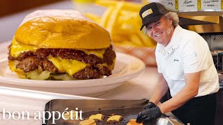 A Day Making NYCs Most Hyped Burgers at Hamburger America  On The Line  Bon Appétit [upl. by Alake]