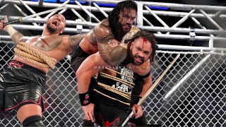 WWE October 9 2024 Roman Reigns vs Jacob Fatu Bloodline Rules steel cage match highlights HD [upl. by Zephaniah]