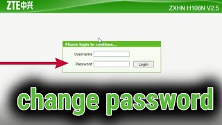 How to change ZTE routers password  step by step guide 2020 [upl. by Pierpont]