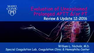 Evaluation of Unexplained Prolonged APTT and PT [upl. by Aggri]