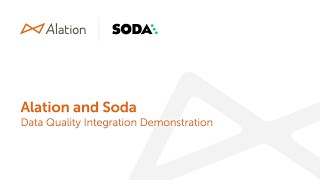 Alation and Soda Data Quality Integration Demo [upl. by Attehcram]