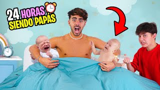 24 HORAS SIENDO PAPAS DE BEBES 👶 [upl. by Donegan301]