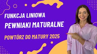 Funkcja liniowa PEWNIAKI MATURALNE w 10 minut [upl. by Gregoor]