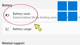 Battery Saver Setting in Windows 11 Laptop [upl. by Schrader]