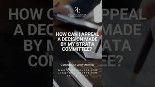 How can I appeal a decision made by my strata committee [upl. by Bilek]