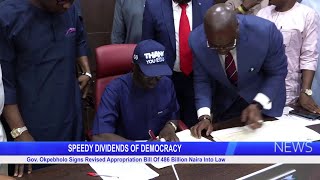 Gov Okpebholo Signs Revised Appropriation Bill Of 486 Billion Naira Into Law [upl. by Oriana265]