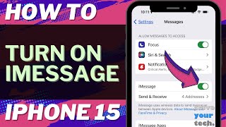 How to Turn On iMessage on iPhone 15 [upl. by Ayot]