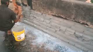 ROOF TREATMENT AND BRICK WALL DAMP WATERPROOFING WORKING RAJ WATERPROOFING M 8582888524 [upl. by Dorolisa]