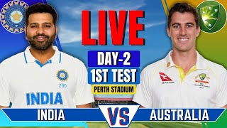 India vs Australia 1st Test Day 2  IND vs AUS Live Match  Live Cricket Match Today  IND vs AUS [upl. by Murdocca]