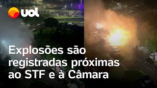 Explosões são ouvidas próximas ao STF e à Câmara dos Deputados em Brasília veja vídeos [upl. by Pallua]