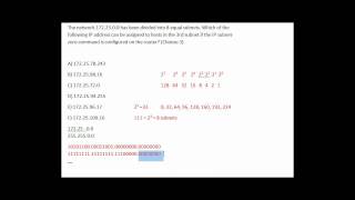 Create 8 equal subnets and find the hosts in 3rd subnet question [upl. by Christianson]