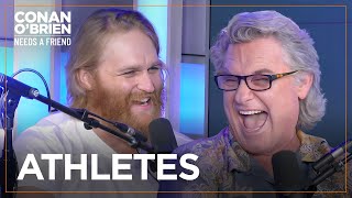 Kurt amp Wyatt Russell Were Both Athletes Before Actors  Conan OBrien Needs A Friend [upl. by Ttihw647]