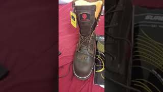 SUREWAY Mens 8 Waterproof Steel Toe Logger Work Boot Review Great support very comfortable [upl. by Ramyar]