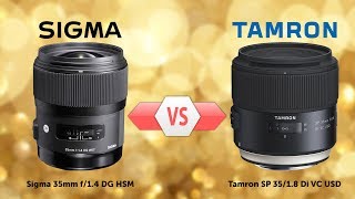 Сравнение  Tamron 35mm f18 VC vs Sigma 35mm f14 ART [upl. by Wanyen905]