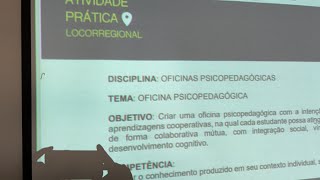 Atividade prática Locorregional Disciplina Oficinas Psicopedagógicas [upl. by Savdeep]