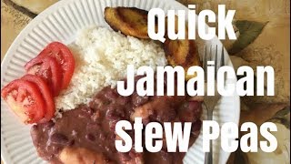 Quickest Way to Make Jamaican Stew Peas amp Rice [upl. by Cas]