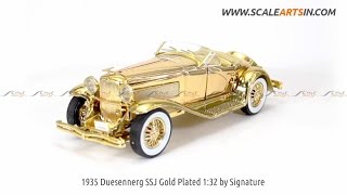 1935 Duesenberg SSJ Gold Plated 132 by Signature Diecast Scale Model car wwwscaleartsincom [upl. by Ainel]