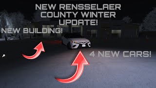 New Rensselaer County Winter Update 4 New Cars  New Car Wash Building Roblox [upl. by Anehsak]