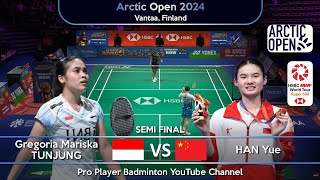 SEMI FINAL  Gregoria Mariska TUNJUNG INA vs HAN Yue CHN  Arctic Open 2024 Badminton [upl. by Ativla]