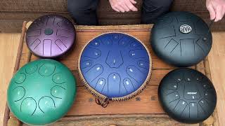 Steel Tongue Drum ComparisonHAPI Steel Tongue Drum vs Generic Tongue Drum Are More Tongues Better [upl. by Nyrraf]