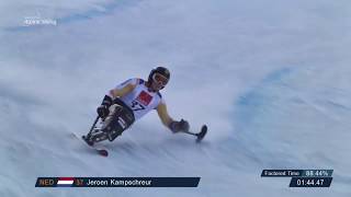 Jeroen Kampschreur  Netherlands  Giant Slalom Sitting  Para Alpine World Cup  Veysonnaz 2019 [upl. by Anaitit832]