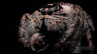 The world largest jumping spider species UP CLOSE  Hyllus giganteus in 4K [upl. by Neelrahs]