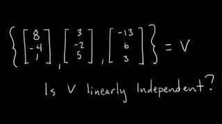 How to Determine if a Set of Vectors is Linearly Independent Passing Linear Algebra [upl. by Kurr]