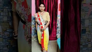 Dhoti style saree draping sareedraping sareestyle 5minsareedrape youtubeshorts viralshort [upl. by Ollecram]