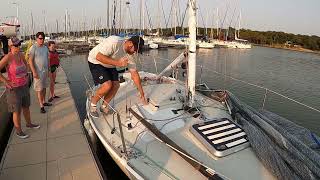 J24 Rigging Basics  Rigging the spinnaker hoisting gybing dousing and spin trim [upl. by Meeharbi]