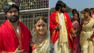 Bigg Boss Vasanthi Krishnan at Tirumala With Husband After Marriage  Vasanthi krishnan Marriage [upl. by Dupin]