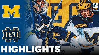 Michigan vs Notre Dame  NCAA College Hockey  Highlights  March 08 2024 [upl. by Nossyla]