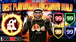 NEW BEST PLAYMAKING LOCKDOWN BUILD IN NBA2K24 MOST OVERPOWERED SPEED BOOSTING LOCKDOWN BUILD 2K24 [upl. by Barny604]