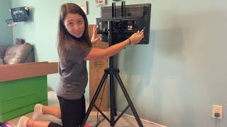 Review of PERLESMITH TV Tripod StandPortable TV Stand [upl. by Janerich648]