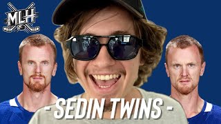 Hockey History Moment with The Sedins [upl. by Marzi175]