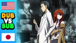 Anime Steins Gate Anime DUB vs SUB Comparison [upl. by Trevethick]