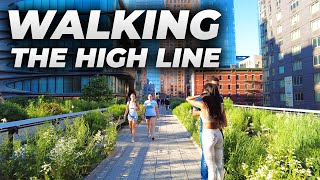 Walking NYC  The High Line Elevated Park June 2021 [upl. by Ellekcim]