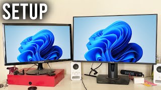 How To Connect Two Monitors To One Computer  Full Guide [upl. by Saffier954]