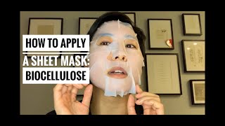 How to Apply a Sheet Mask  Biocellulose mask application tips [upl. by Estrella]