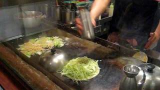 Akihabara Japan  Okonomiyaki Chef Cooking [upl. by Atirehgram958]