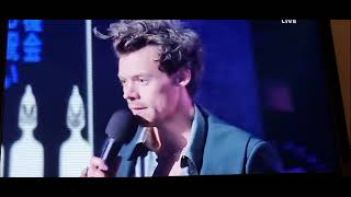 Harry Styles 3rd Brit Award amp Speechsee 2nd video for 4th Award [upl. by Nnyre]