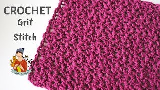 Crochet Grit Stitch Tutorial [upl. by Rheta]