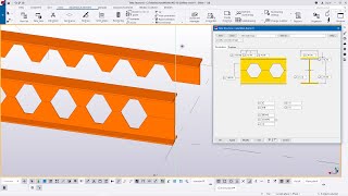 Development and Cutting Details for 180 x 91 IPECastellated Beam [upl. by Stace]