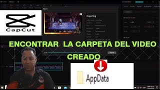 como encontrar videos exportados de capCut carpeta AppData SOLUCION [upl. by Jerry396]