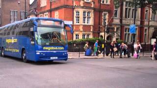 Megabus Route M11 54019 SP07CAE Plaxton Panther Volvo B12B [upl. by Ketchan]